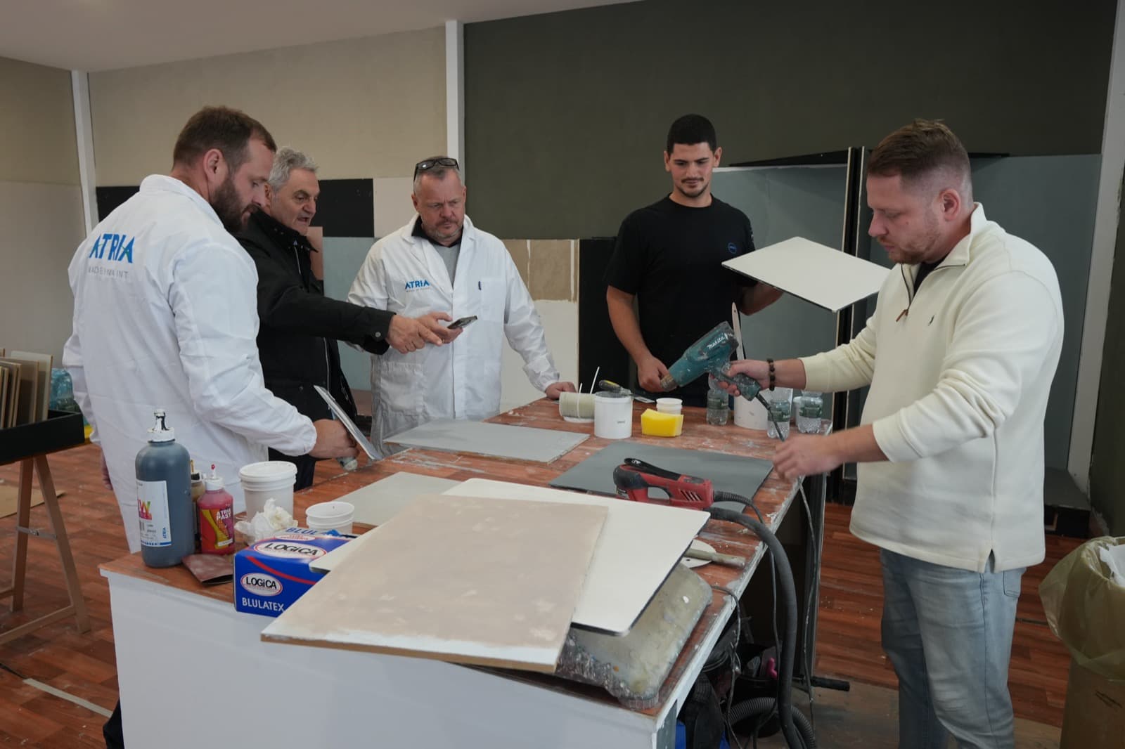 ATRIA team training session at the Partanna factory